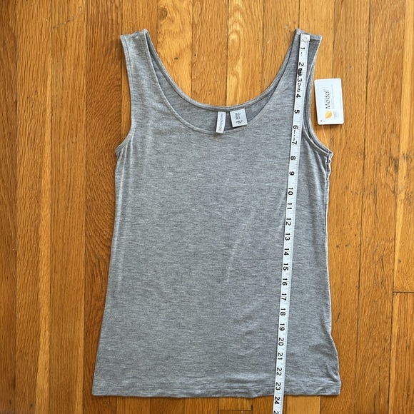 NWT Paraphrase Size S Gray Heathered Modal Stretch Layering Tank Top - Picture 10 of 11